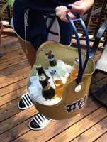 CoolerCap filled with ice and drinks